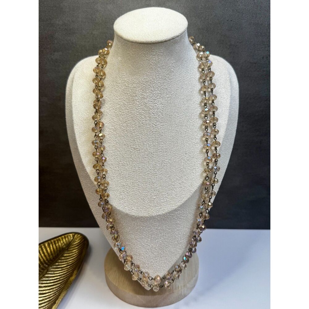 Vintage Infinity Iridescent Necklace